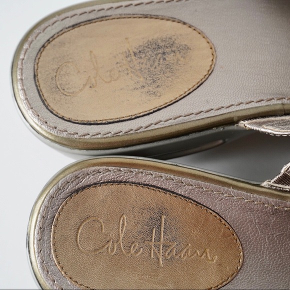 Bargain Cole Haan leather platform sandals. Size 10B. Wear marks shown in photos - Picture 7 of 14